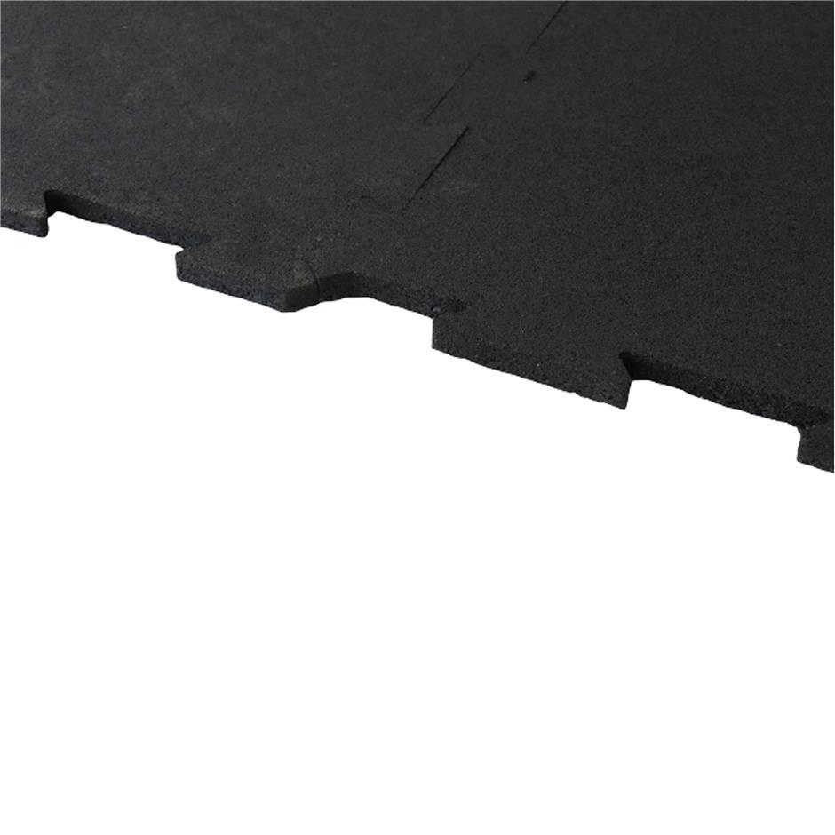 ErgoTile Puzzle 518x518x15 mm gummifliser (effektivt mål 500x500 mm - 4 fliser/m2), C1- sort