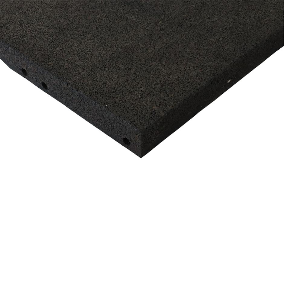 ErgoPlay 500x500x60 mm rampe-gummifliser / faldunderlag for faldhøjder op til 2,0 m, basic kvalitet, sort