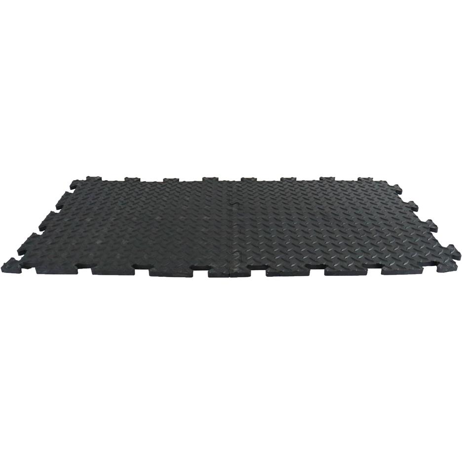 CheckerLok 500x500x14 mm vinylflise, sort