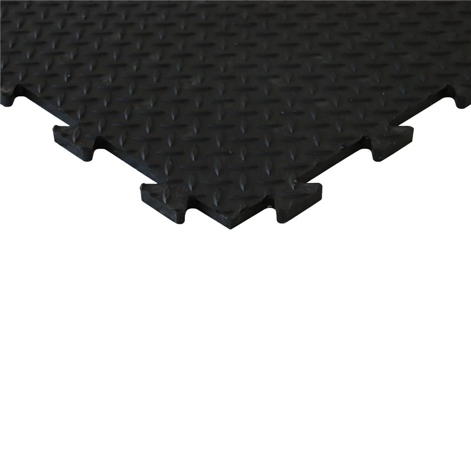 CheckerLok 500x500x14 mm vinylflise, sort