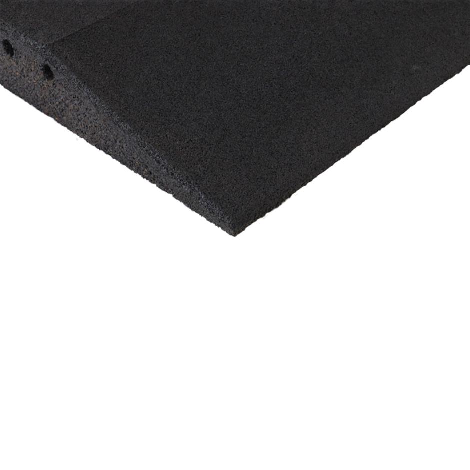 ErgoPlay 500x500x75 mm rampe-gummifliser/faldunderlag for faldhøjder op til 2,5 m, basic kvalitet, sort