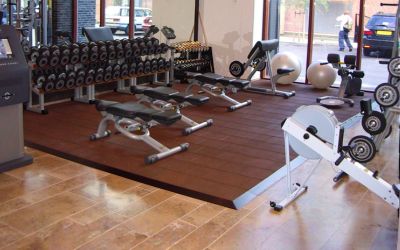 Health Club, Charlottehaven, København Ø – Slidstærkt gummigulv til vægttræningsområde
