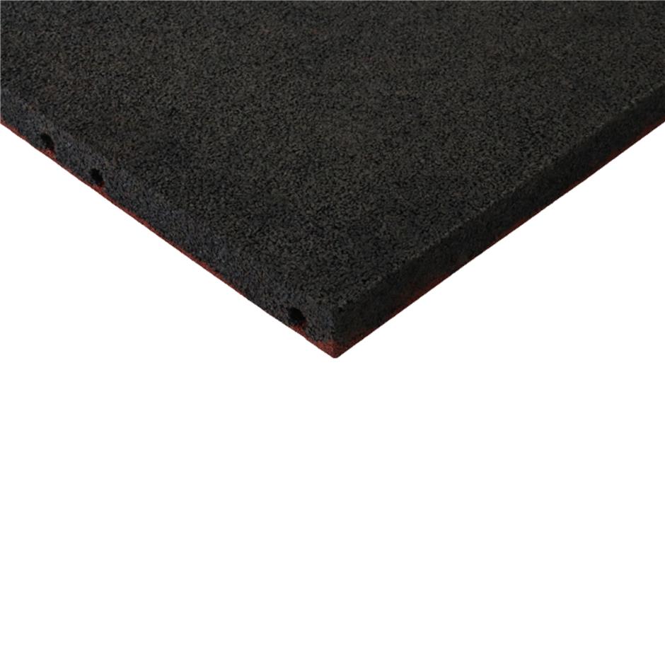 ErgoPlay 500x500x45 mm rampe-gummifliser/faldunderlag for faldhøjder op til 1,5 m, basic kvalitet, rød