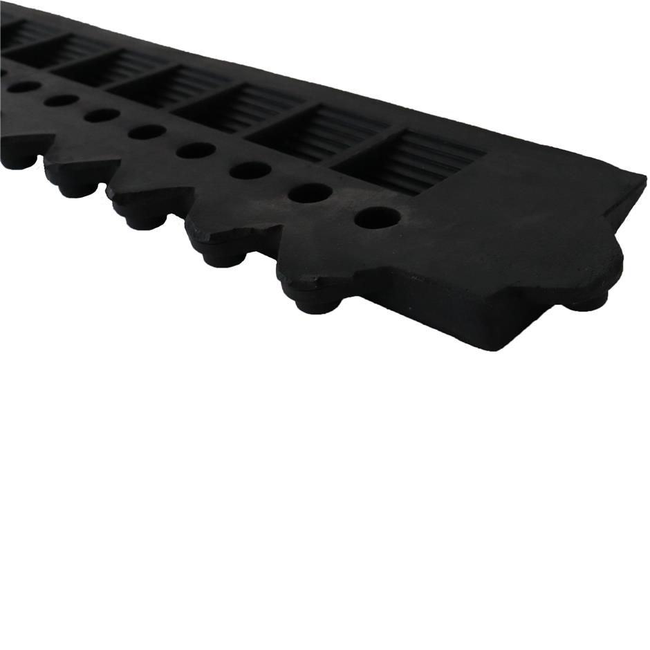 Skrå kantliste for Interlock gummimåtte, NR/SBR-gummi, Male Højre